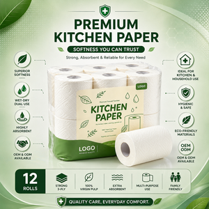 Asciugamani da Cucina a 3 Veli Assorbenti e Facili da Strappare, Produzione Cinese, per Negozi, Centri Commerciali, Caffetterie e Banconi di Servizio - Product Image 1