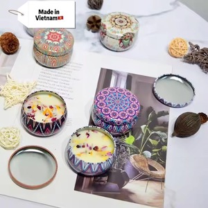 Boîtes de bougies en or et argent en gros de luxe portables de voyage Bougies parfumées en cire de soja naturelle - Product Image 2