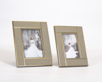 Cadre photo moderne en similicuir shagreen de haute qualité, personnalisable, avec plusieurs options de logo, vente en gros 20-155