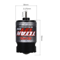 RCXAZ 550 Motor Brushless 36mm 12T 21T 29T 35T Tahan Air dengan Kipas Terintegrasi dan Bantalan Bola 1/10 RC Crawler TRX4 SCX10 Upgrade 22500 RPM
