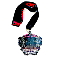 Médaille de récompense sportive personnalisée en alliage de zinc avec émail souple, forme irrégulière, motif Dragon Château, finition sculptée, impression artistique tendance