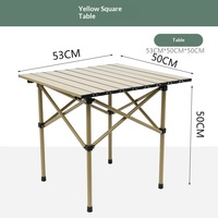 Table pliante réglable en hauteur en acier inoxydable pour le camping en plein air - Meubles d'extérieur légers et portables de conception chinoise pour