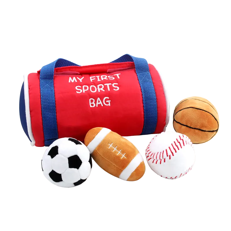 Детские плюшевые игрушки на заказ, мой первый спортивный набор, мягкие плюшевые сенсорные игрушки с плюшевыми футбольными мячами для ребенка