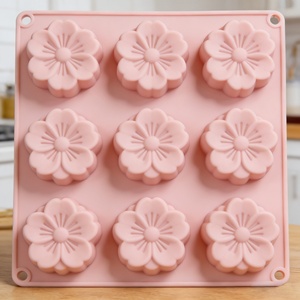 Grand moule en silicone 3D en forme de fleur pour mousse, truffe, dessert français, gâteau, framboise - Product Image 1