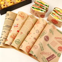 Papier d'emballage alimentaire jetable imperméable et résistant à la graisse pour frites
