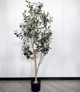 Commercio all'ingrosso della fabbrica di vendita calda al coperto esterno decorativo verde foglie artificiali piantato albero di olivo con la pentola - Product Image 4