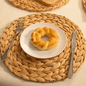 Sets de table ronds en herbe de gourde tissée à la main, style nordique, lavables, isolants thermiquement, pour la décoration de la salle à manger à la maison, 12 ensembles - Product Image 5