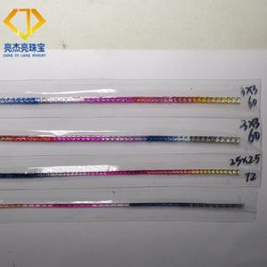 도매 가격 에메랄드 컷 레인보우 사파이어 연구소 성장 보석 4*6 MM 멀티 컬러 하이 퀄리티 합성 미네랄 인증 GRA - Product Image 2