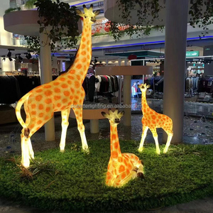 Vacaciones al aire libre Navidad calle paisaje jardín fibra de vidrio jirafa Animal motivo luces para Parque/<span class=keywords><strong>Gardon</strong></span> - Product Image 4
