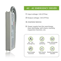 Fácil instalación Emergencia Gran potencia 50W 1,5 H Sinusoidal 0-10V Triac Regulable Inversor de respaldo de emergencia