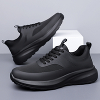 Sneakers en gros sans marque, chaussures de sport noires tendance pour hommes, vente directe d'usine, disponible en gros