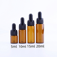 5ml 10ml 15ml 20ml Bernsteinfarbene Glas-Tropfflaschen Braune Glas-Pipetten-Tropfflaschen