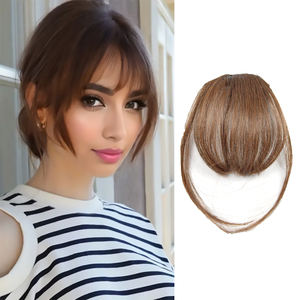 Flequillo <span class=keywords><strong>Postizo</strong></span> de Pelo Sintético para Mujer con Patillas, Flequillo Falso Delgado y Ligero, Producto al por Mayor - Product Image 6