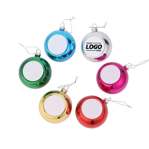 Ornamen Bola Natal Plastik 8cm Kustom untuk Dekorasi Pohon DIY dan Hadiah Liburan - Product Image 1