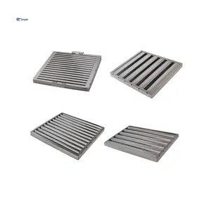 Stainless Steel Grooves Hood Filters For Grease Rated Commercial Kitchen Exhaust Hoods