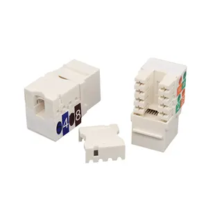 RJ45 CAT6 đấm xuống Mạng mèo 6 Keystone Jack 90 độ AMP UTP không được che chở Modular cắm OEM nhà máy Nữ kết nối