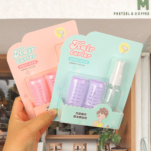 Hair Curler Plastic Cylindrical <b>Rollers</b> <b>Heatless</b> With Spray Bottle For Natural Waves General Use - Product Image 4