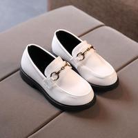 Chaussures pour bébés et enfants, mode automne, chaussures noires, style anglais, chaussures souples de type mocassins