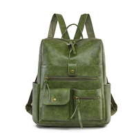 Sac à dos imperméable en cuir PU de haute qualité nouvellement développé, avec fermeture à glissière, pour femme