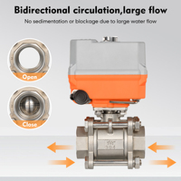 Vanne à boisseau sphérique électrique modulante 0-10V en acier inoxydable, vanne de régulation proportionnelle multi-industrielle pour l'automatisation industrielle