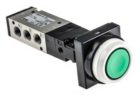 Vanne manuelle pneumatique VZM550-01-33, interface RC, commande par bouton Rc 1/8, 5 canaux, fonctionnement maximal 0,7 III B, vert, noir
