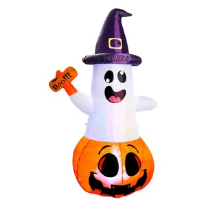 Lớn Halloween bí ngô Inflatable trang trí cửa sổ trang trí nội thất thổi lên ma thuật hat bí ngô Inflatable cho ngoài trời trong nhà - Product Image 3