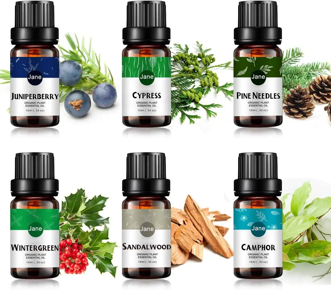 Sandalwood Camphor Pine Needle Juniper Cypress Wintergreen 100% Pure Therapeutic Grade Aromatherapy Oil for Diffuser Massage