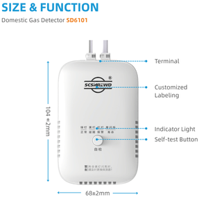 Sistema de Alarme de Cozinha <span class=keywords><strong>Detector</strong></span> de Gás Metano CH4 Sensor de Gás LPG <span class=keywords><strong>Detector</strong></span> Multifuncional de Gás Combustível - Product Image 2