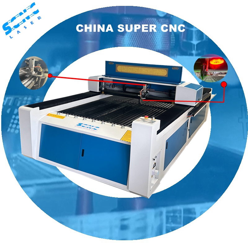 Supercnc 4X8 футов дерево акриловый Серводвигатель стеллаж 1325 для лазерной резки с CCD-камерой