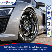 Vente flash - Jantes forgées monobloc concaves chromées noires brillantes 19x8.5 20x11.0 5x112 pour Audi R8 V10 Spyder Coupé