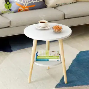 Мебель для спальни, гостиной, офисный маленький стол, круглый деревянный журнальный столик
