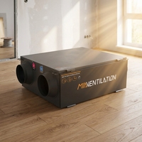 Systèmes de ventilation à récupération de chaleur VMC Double Flux 150 m³/h en acier inoxydable haute efficacité pour usage extérieur en milieu hospitalier