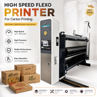 Imprimante flexographique multicolore pour boîtes en carton ondulé, machine d'impression à base d'eau avec servomoteur et alignement automatique