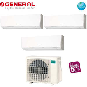 Climatizzatore Condizionatore General Fujitsu Trial Split Inverter série LMCA 9 + 9 + 12 avec AOHG18LAT3 R-410 9000 + 9000 + 12000 - Product Image 1