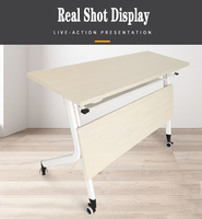 Table de formation pliable, bureau modulaire, combinaison de salle de réunion, bureau pliable avec roulettes