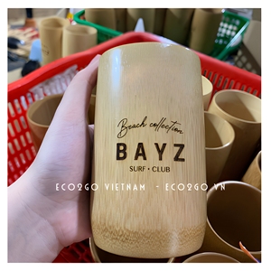 Vaso de Bambú 100% Orgánico y Ecológico Hecho en Vietnam / Portavasos con Pajita, Logotipo Personalizado, Capacidad Personalizable por Eco2go Vietnam - Product Image 1