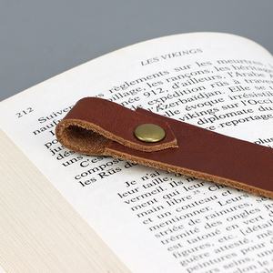 Custom Made Lezen Pagina Marker Soft Vintage Crazy <span class=keywords><strong>Horse</strong></span> Lederen Bladwijzer Met Logo - Product Image 4