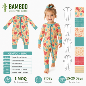 Roupas de Bebê em Bambu, Macacões para Recém-Nascidos, Conjuntos de Roupas para Crianças, Pijamas de Bambu - Product Image 2