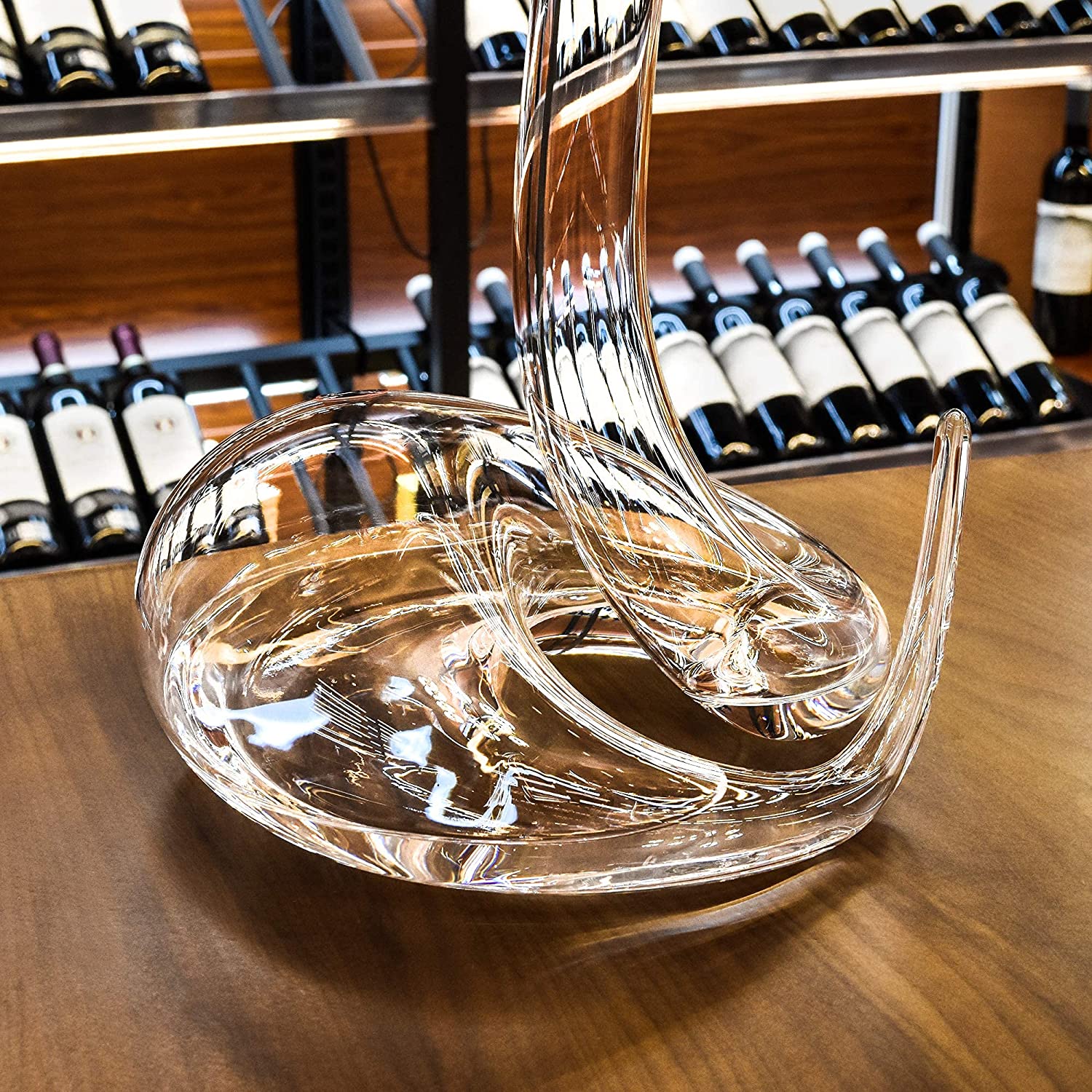 Jual Promo Crystal Wine Decanter U Shaped Harp Swan 1500Ml, Botol Teko Wine Mewah I.233820367 Jual Promo Crystal Wine Decanter U Shaped Harp Swan 1500Ml, Botol Teko Wine Mewah I.233820367