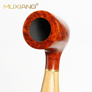 MUXIANG Briarwood Smoking Pipe Straight Handle Solid Wood Handmade Freehand Style Tobacco Pipe - Product Image 2