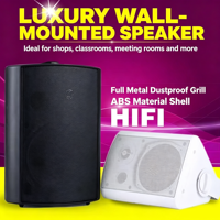 Haut-parleur mural ABS HIFI pleine gamme pour sonorisation publique, idéal pour salles de classe, magasins, bureaux et systèmes de sonorisation commerciaux