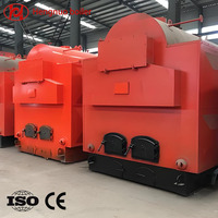 Chaudière à vapeur industrielle haute efficacité DZH 1-6T/H, alimentée aux déchets de bois, de coques de riz et de rafles de maïs, pour la production en rizerie