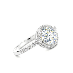 Anello Halo con <span class=keywords><strong>Diamante</strong></span> CVD di Alta Qualità, Pietra Centrale 0.8-1.5ct, Prezzo Diretto di Fabbrica per Gioiellerie - Product Image 3