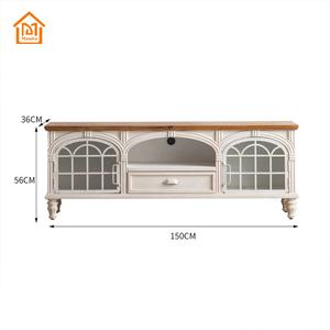 ממבה מבטא צרפתית בית חווה צרפתית טלוויזיה לעמוד רטרו עץ מדיה אחסון קונסולה רהיטים - Product Image 5