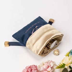Custom Logo Velvet Jewelry Bag Gift Packaging <b>Drawstring</b> <b>Pouch</b> - Product Image 5