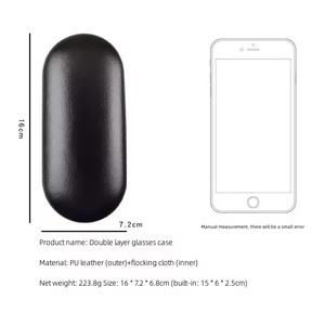 Dual-kính trường hợp kính mắt trường hợp cho <span class=keywords><strong>2</strong></span> cặp kính chủ xách tay hai lớp kính trường hợp cao cấp Kính mát Hộp bao bì - Product Image 6