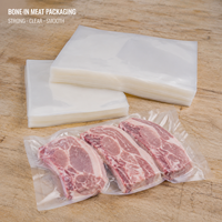 Sacs sous vide transparents sur mesure, lisses, en PA/PE/nylon brillant, 240 microns, avec encoche de déchirement, thermoscellables, hermétiques, personnalisés