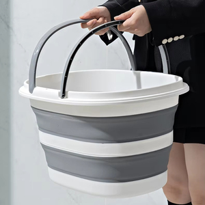 Space-Saving Collapsible Basket Waterproof Foldable Plastic Style with Handle for Car Laundry Picnic - Product Image 1