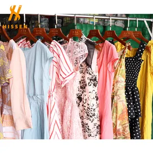 Stock wholesale women used long dresses clothing bulks bales clothes used clothes bales