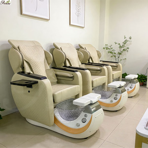 Sillón de Pedicura Moderno de Diseño Individual/Doble, Color Beige, Fibra de Vidrio, Purjet Cleo, con Masaje de Espalda, Venta al por Mayor - Product Image 1